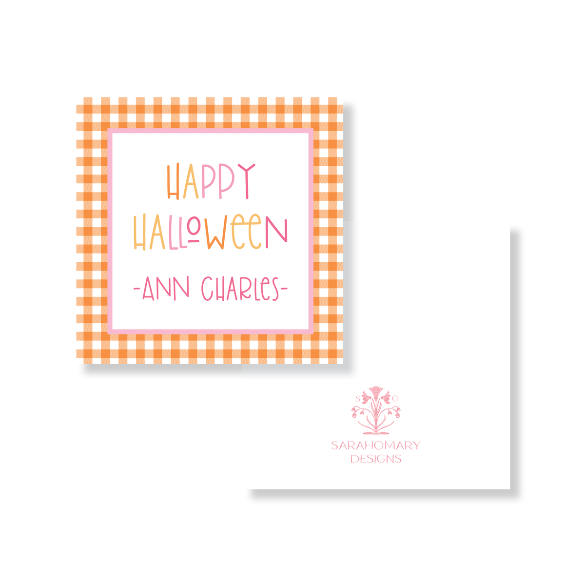 Colorful Gingham - Orange/Pink