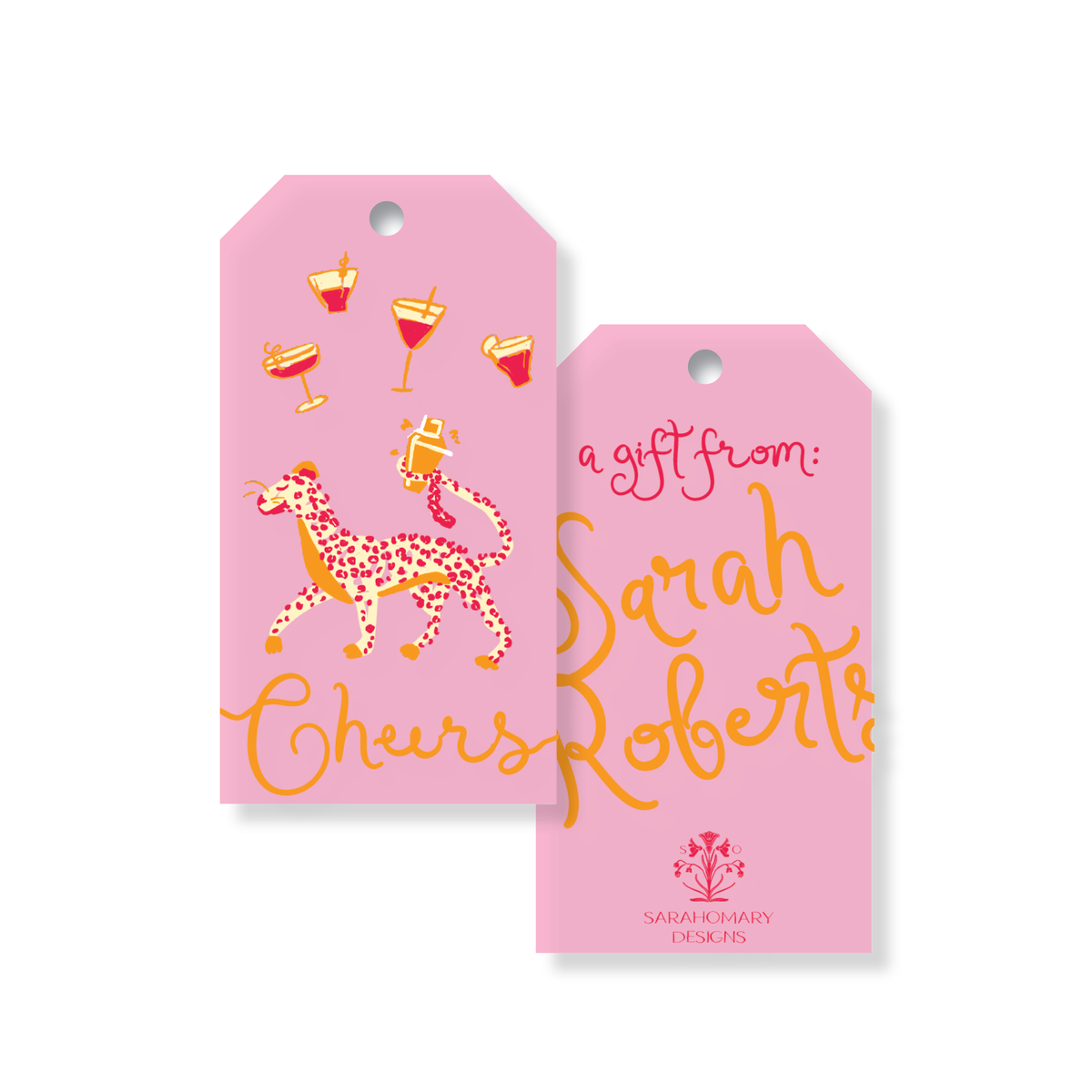 Cheers, Cheetah Gift Tag