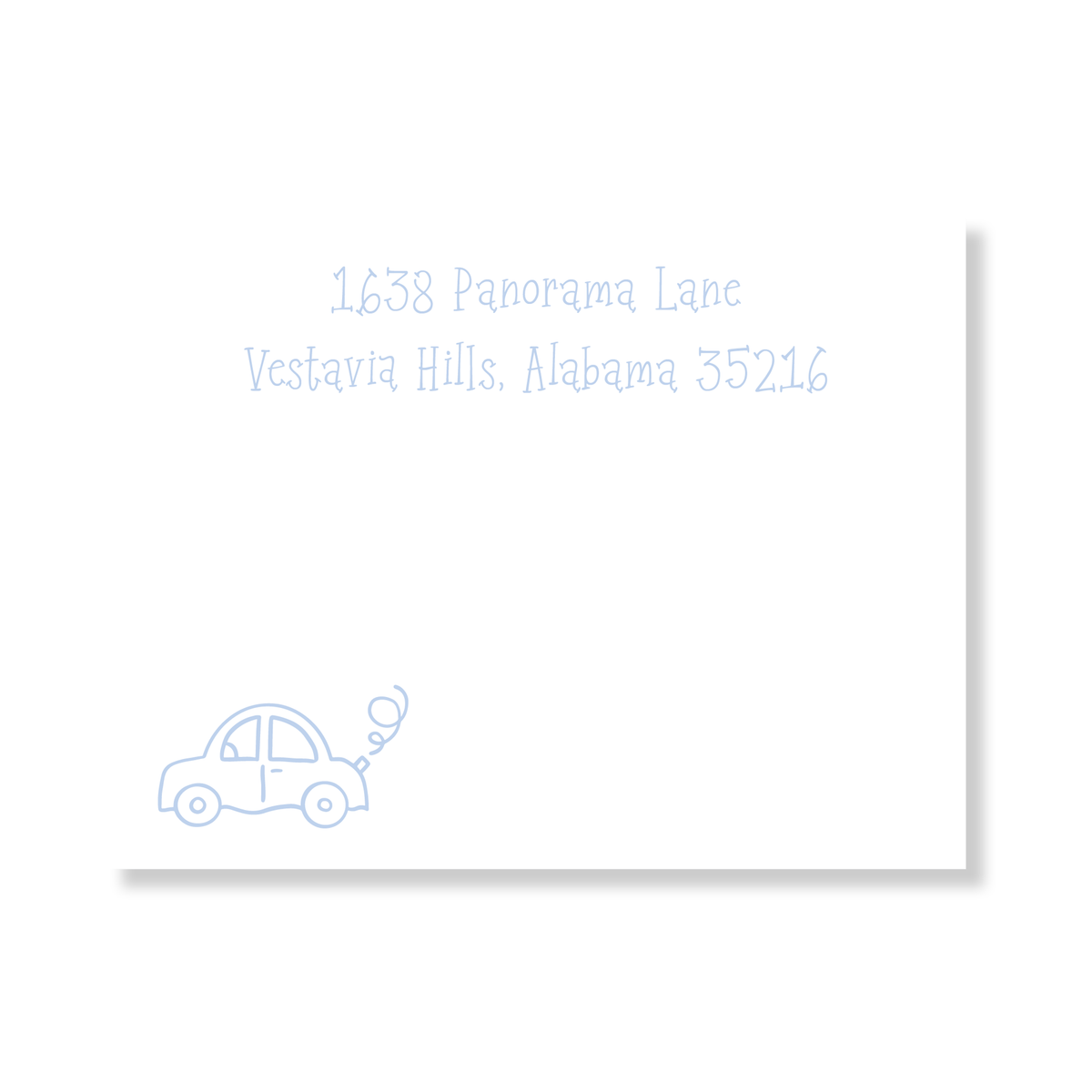 Blue Car Stationery