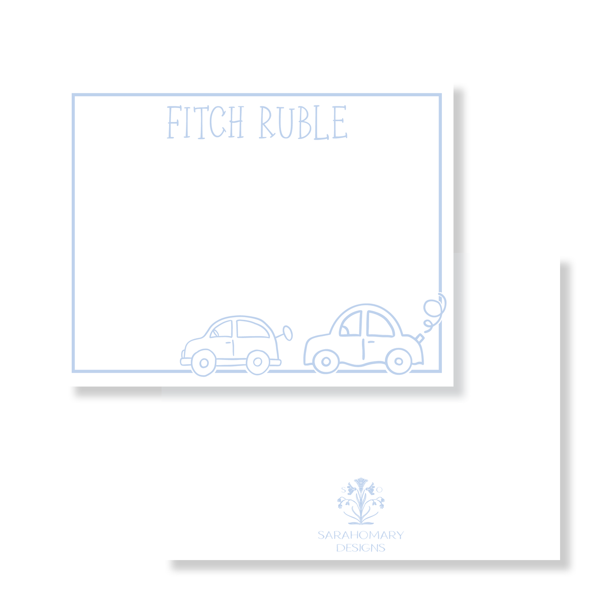 Blue Car Stationery