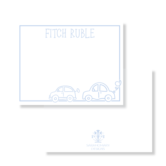 Blue Car Stationery