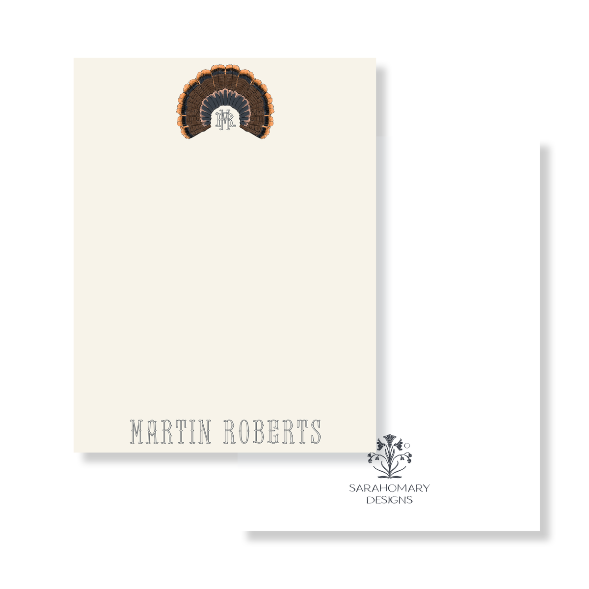 Turkey Monogram Personalized Stationery