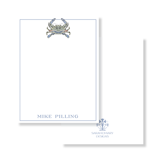 Blue Crab Personalized Stationery