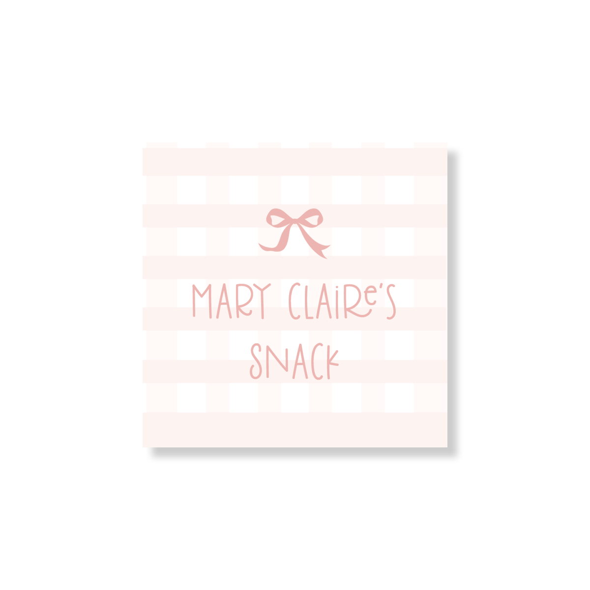 Pink Gingham Bow