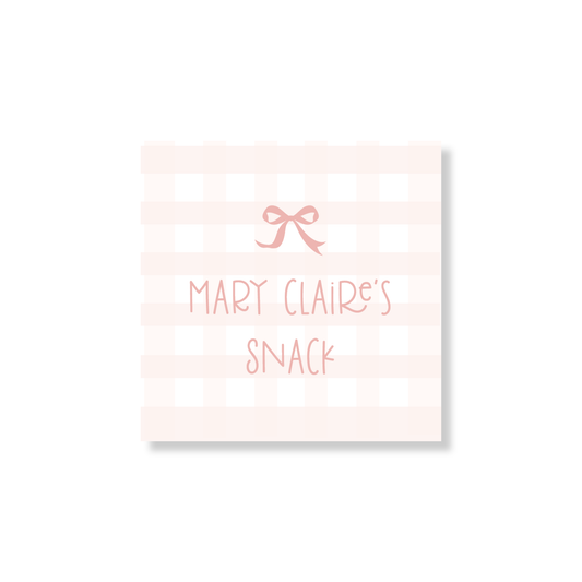Pink Gingham Bow