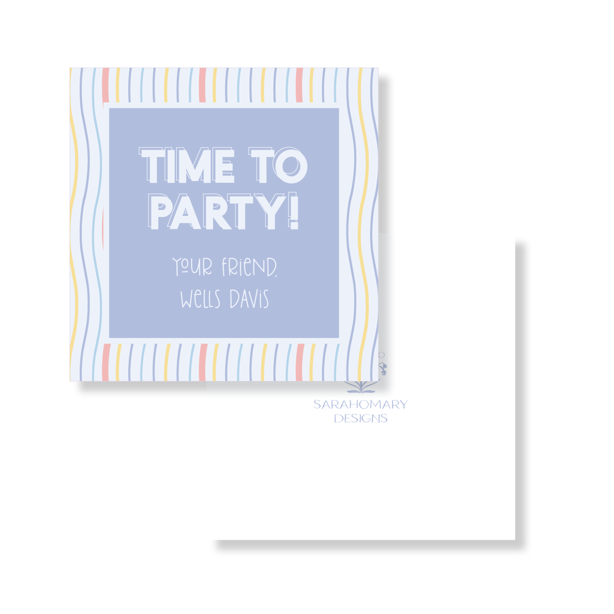 Time to Party Wavy Stripe